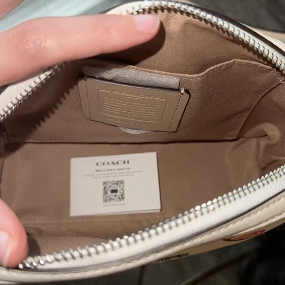 NWT Coach snail print Madi crossbody cream white bag - Picture 7 of 9